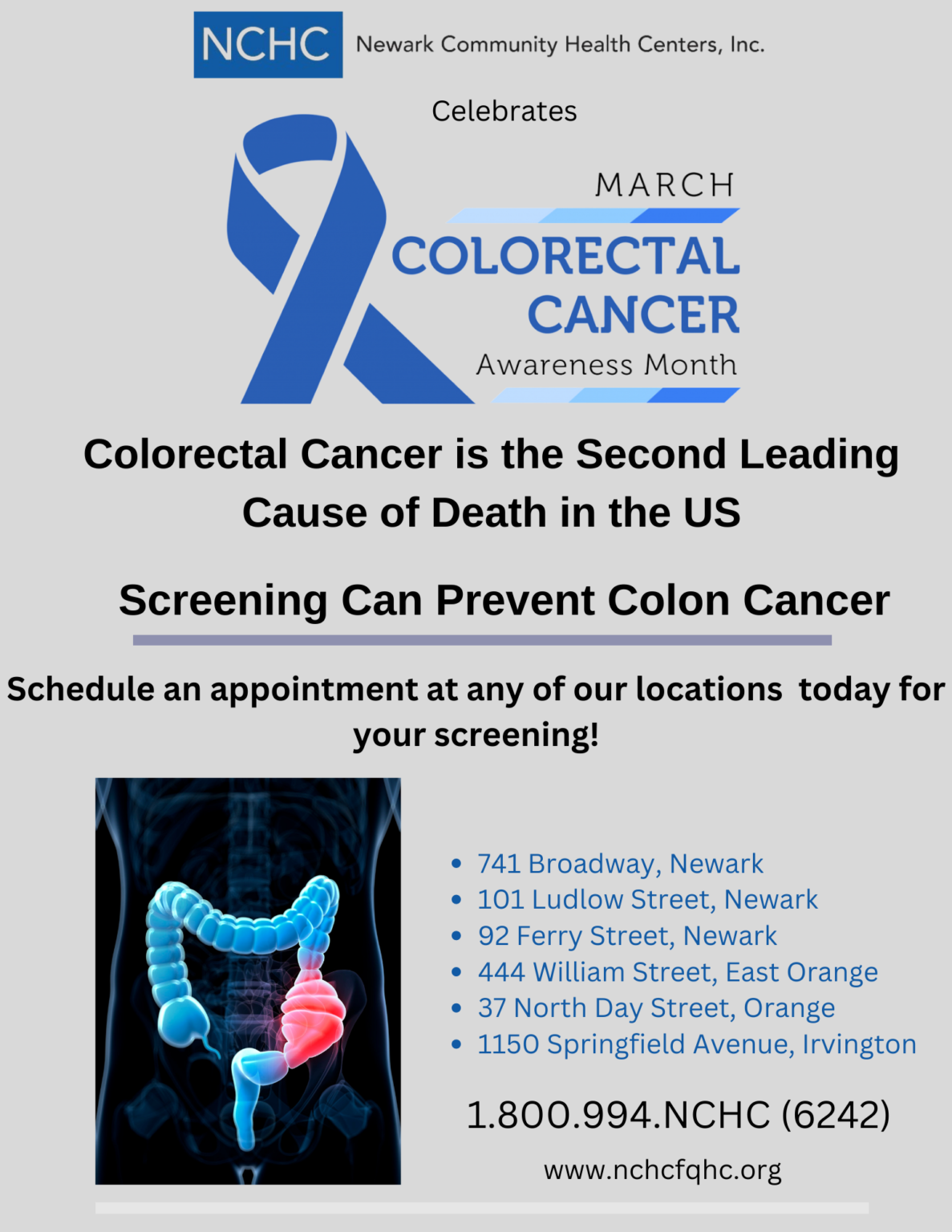 Colorectal Cancer Awareness Month – Newark Community Health Center